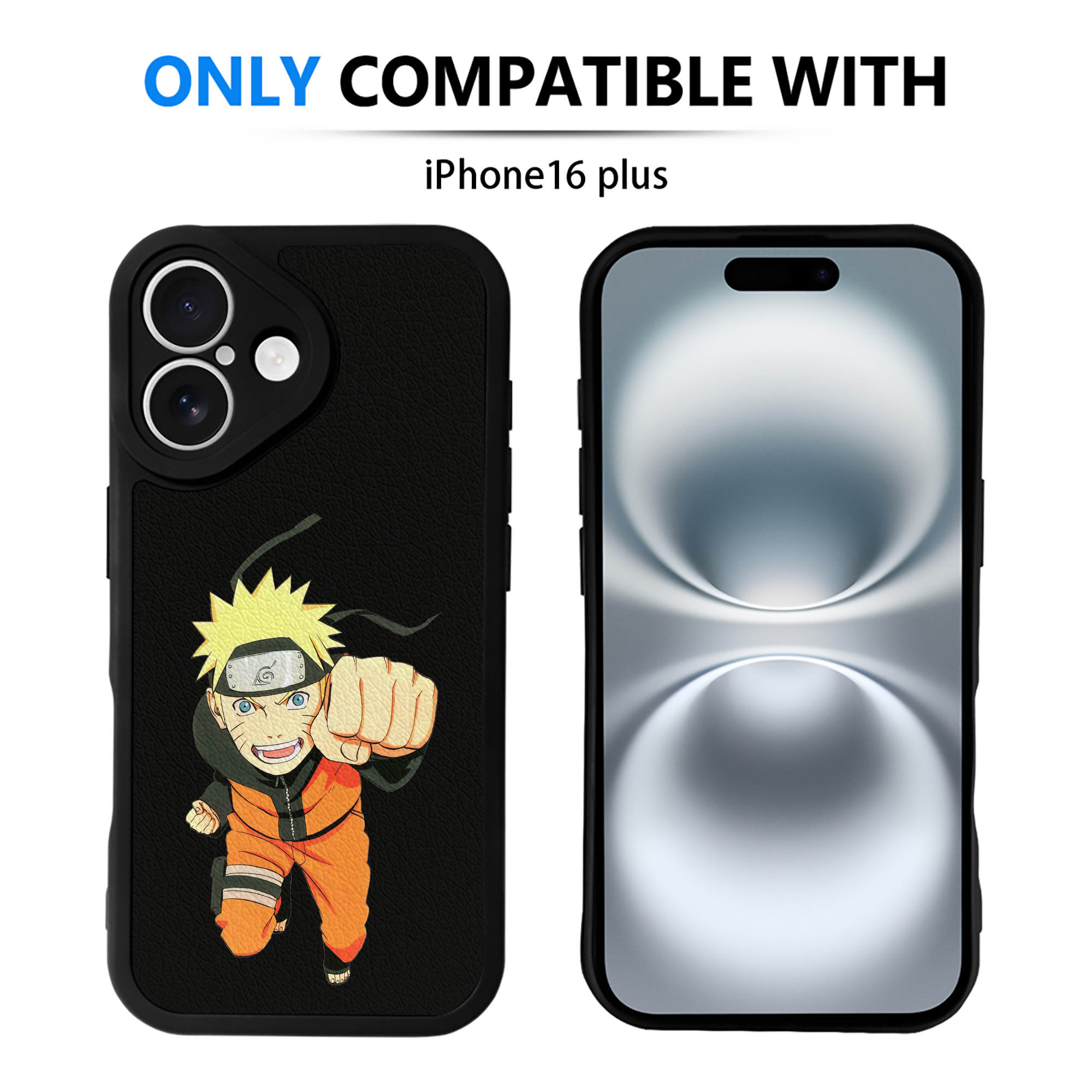 （画像用） NARUTO -ナルト- うずまき ナルト Uzumaki Naruto 【iPhone 16シリーズ対応】シリコンスマホケース（レザー調） 材質：シリコン
